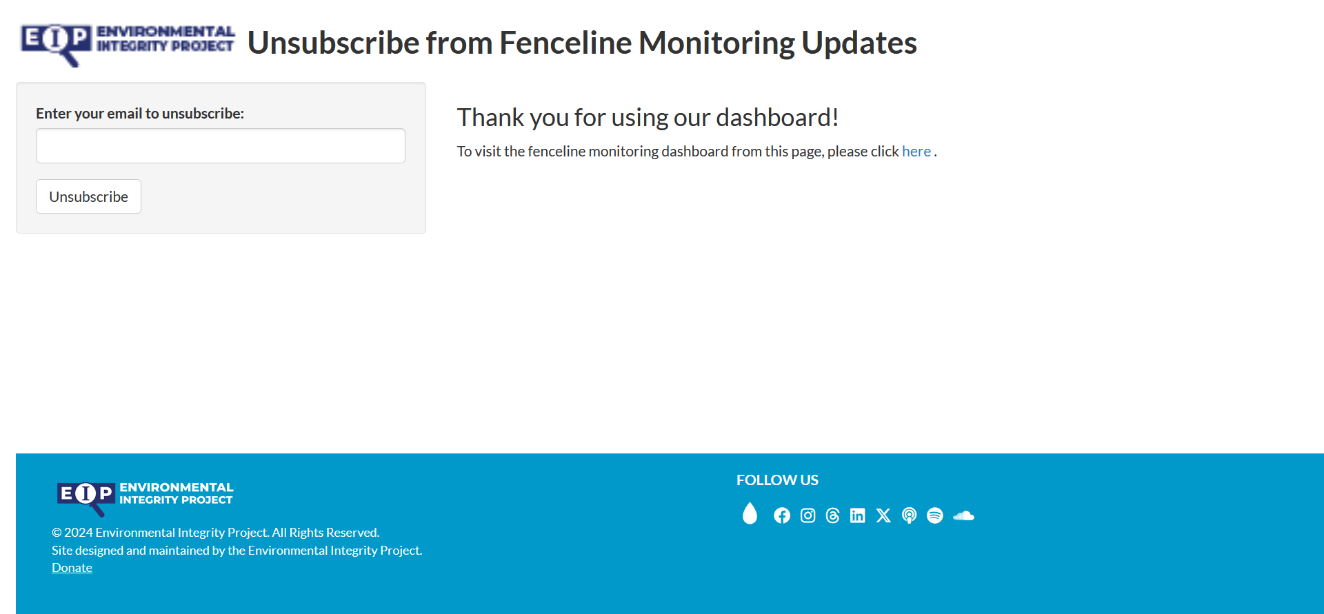 Unsubscribe from FLM Updates