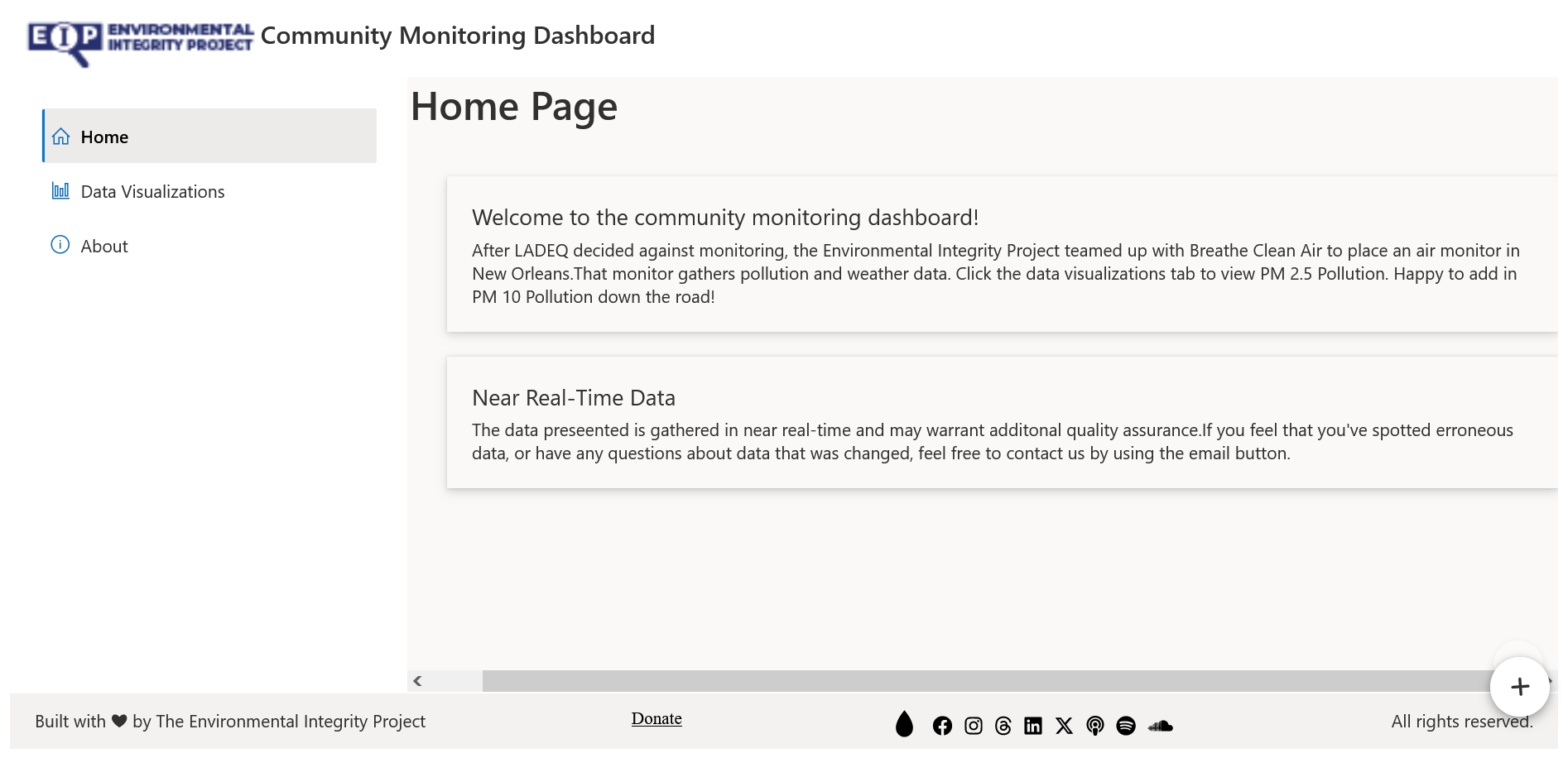 NOLA Community Monitoring Dashboard